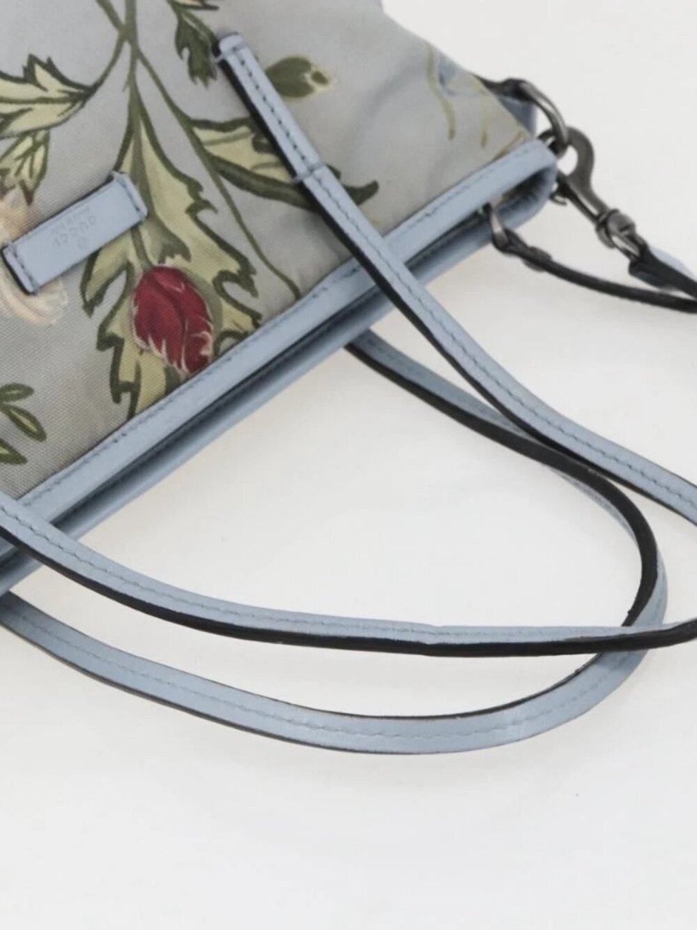 GUCCI Botanical Tote Bag Canvas 2way Blue Silver 353440 Auth BA9018 - Picture 8 of 16